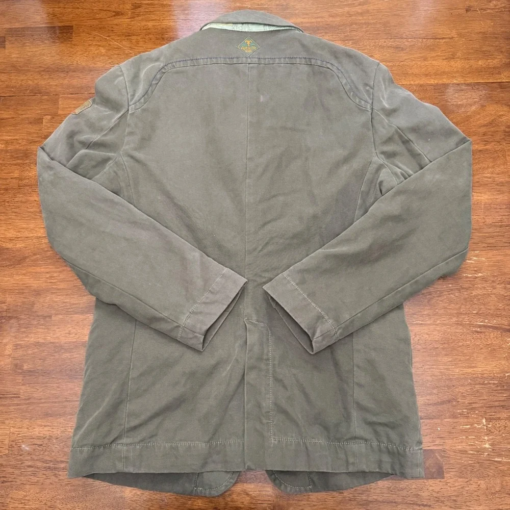 Diesel Truckistan Blazer Jacket Mens L Gray Brown Vintage Y2K Cotton Canvas